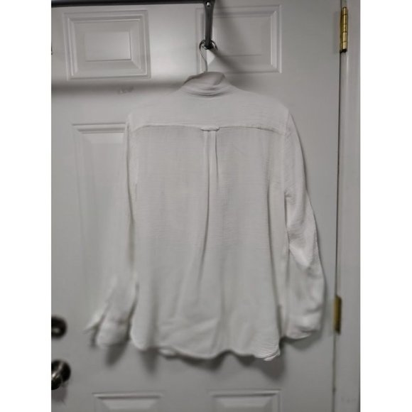 J.Crew Collared Long Sleeve Classic Chest Pocket Button Down Shirt White Size 10 - Picture 2 of 9